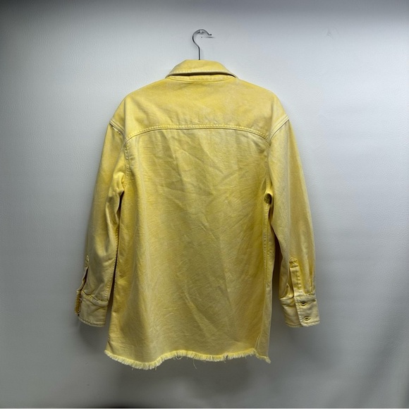 RETROFETE Yellow washed Denim Button-Up Shirt SIZE M NWT - Picture 2 of 10
